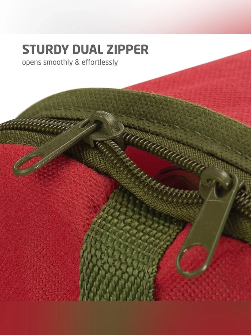Holiday Red Gift Wrap Storage Bag with Green Handles